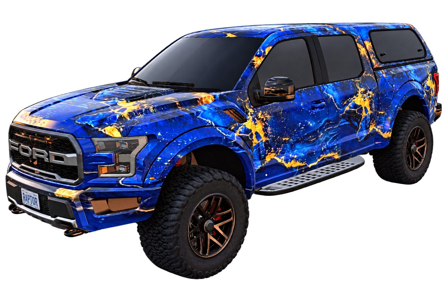 Covering Bleu et Or — Ford Raptor